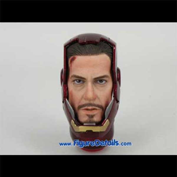 Hot Toys Iron Man Mark 3 Battle Damaged Version mms110 - Helmet and Head Sculpt Review 2