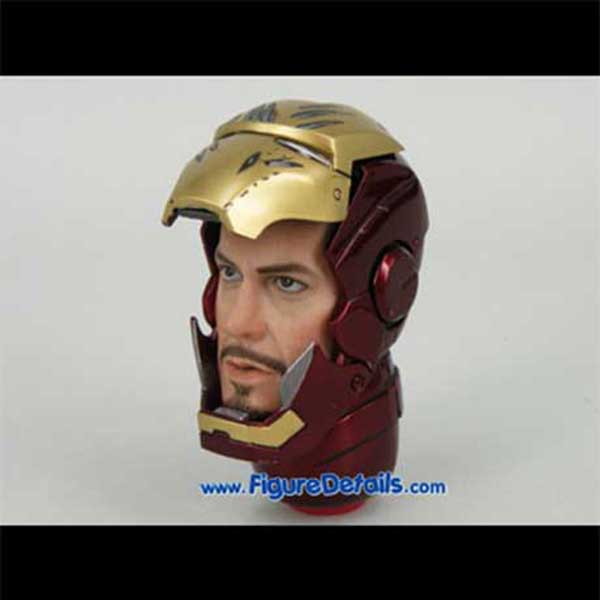 Hot Toys Iron Man Mark 3 Battle Damaged Version mms110 - Helmet and Head Sculpt Review 4
