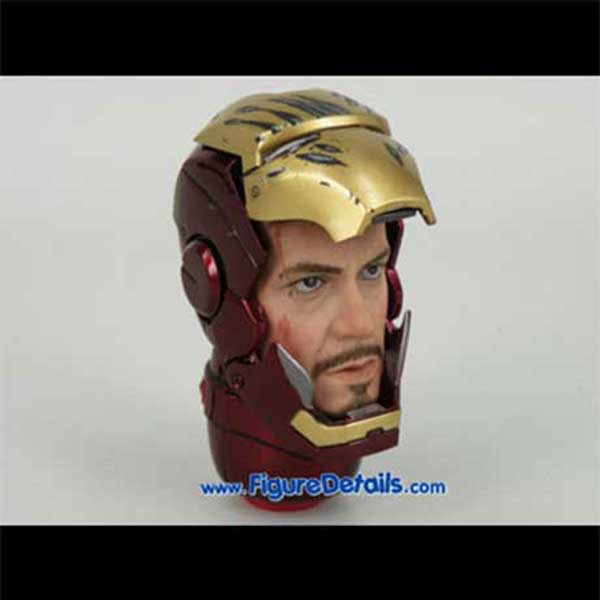 Hot Toys Iron Man Mark 3 Battle Damaged Version mms110 - Helmet and Head Sculpt Review 6