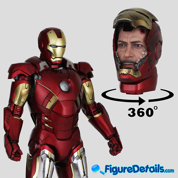 Hot Toys Iron Man Mark 7 VII Tony Stark Head Sculpt Review in 360 Degree - The Avengers - mms500