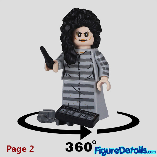 Lego Bellatrix Lestrange Minifigure with 2nd face Review in 360 Degree - Lego Harry Potter Series 2 - 71028 1