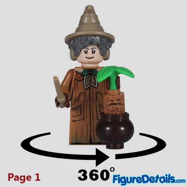 Lego Professor Sprout Minifigure 2nd face Review in 360 Degree - Lego Harry Potter Series 2 - 71028 7